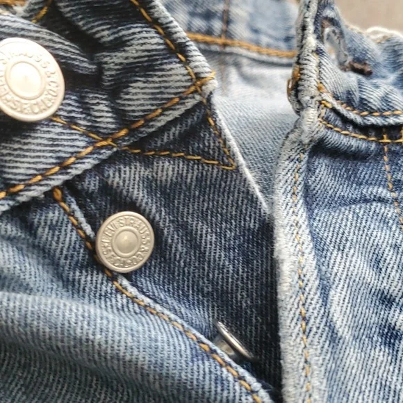 Levis 501 blue highrise button fly jeans size 30 - Picture 8 of 16